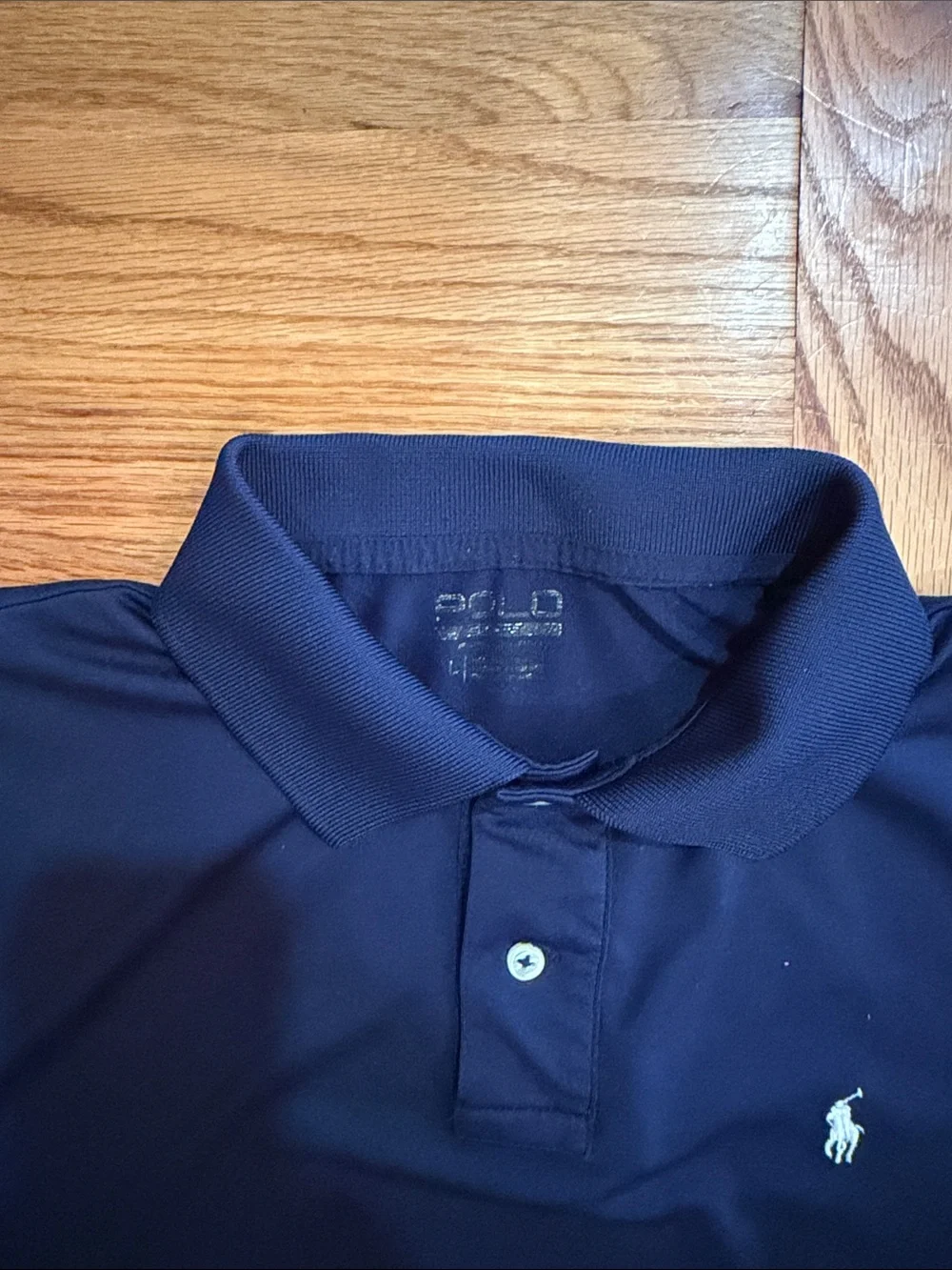 Ralph Lauren Navy Blue Polo Shirt with White Pony Logo kids Large